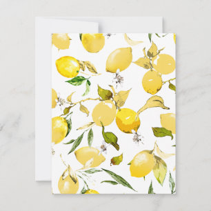 Watercolor lemons 17 note card