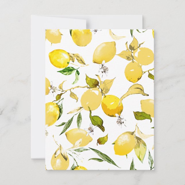 Watercolor lemons 17 note card (Front)