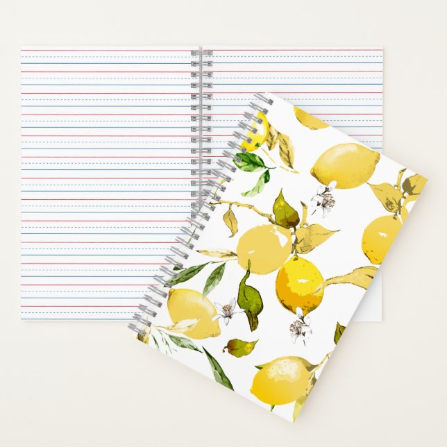 Watercolor lemons 17 notebook (Inside)