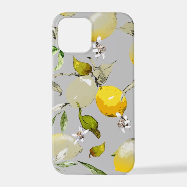 Watercolor lemons 18 iPhone case (Back)