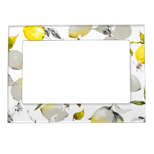 Watercolor lemons 20 magnetic frame