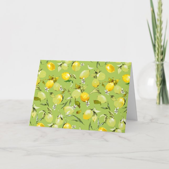 Watercolor lemons 22 invitation (Front)