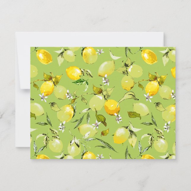 Watercolor lemons 22 note card (Front)