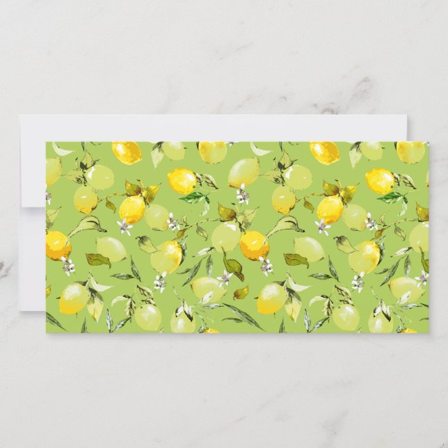 Watercolor lemons 22 save the date (Front)