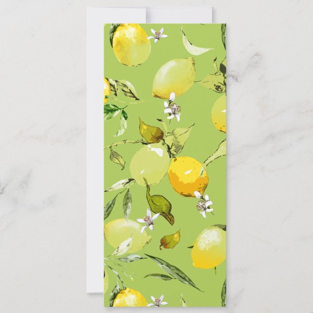 Watercolor lemons 22 save the date (Front)