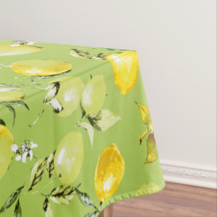 Watercolor lemons 22 tablecloth