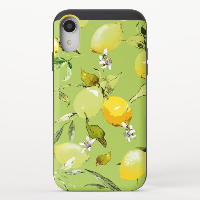 Watercolor lemons 23 uncommon iPhone case (Back)