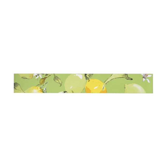 Watercolor lemons 23 wrap around address label (Individual)