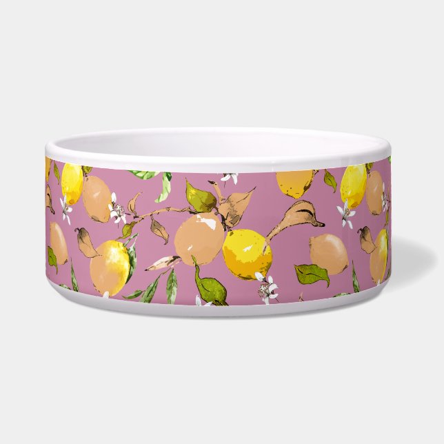 Watercolor lemons 25 bowl (Front)