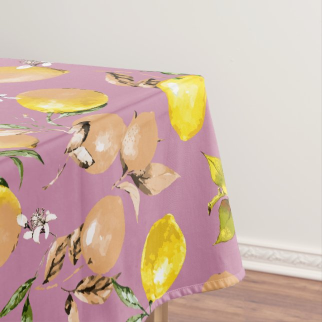 Watercolor lemons 25 tablecloth (In Situ)