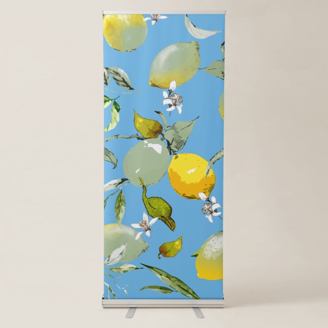 Watercolor lemons 26 retractable banner (Front)