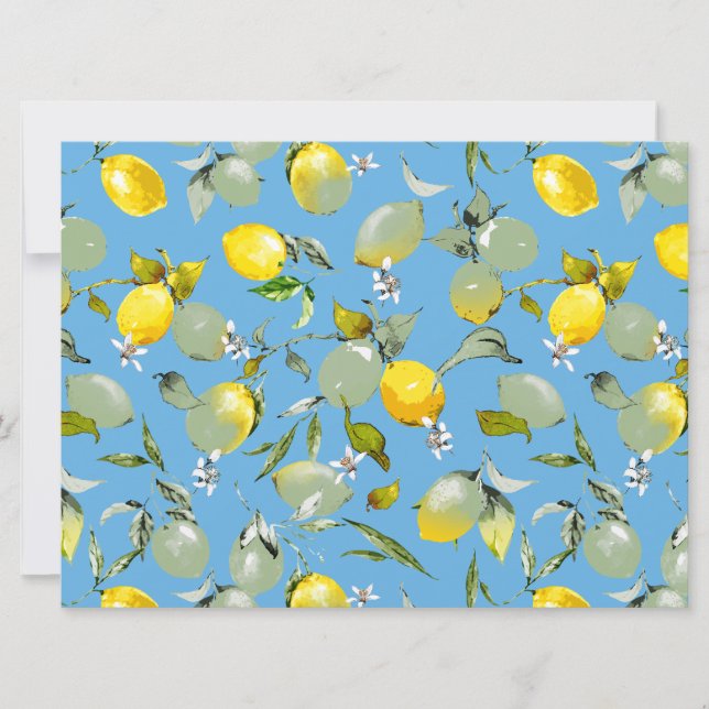 Watercolor lemons 27 announcement (Front)