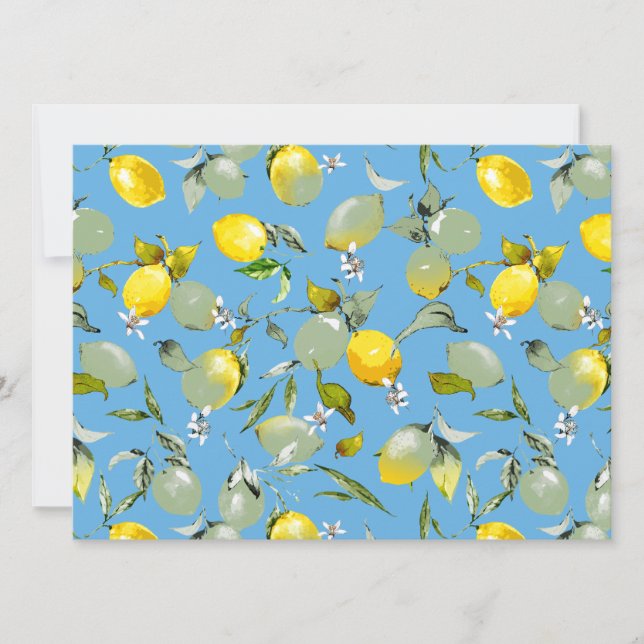 Watercolor lemons 27 save the date (Front)