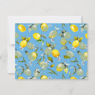 Watercolor lemons 27 save the date