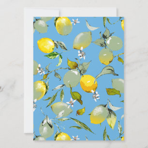 Watercolor lemons 27 save the date
