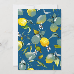 Watercolor lemons 28 save the date