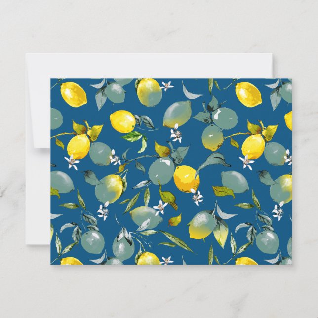 Watercolor lemons 29 note card (Front)