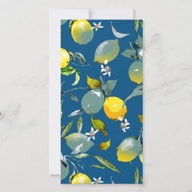 Watercolor lemons 29 save the date (Front)