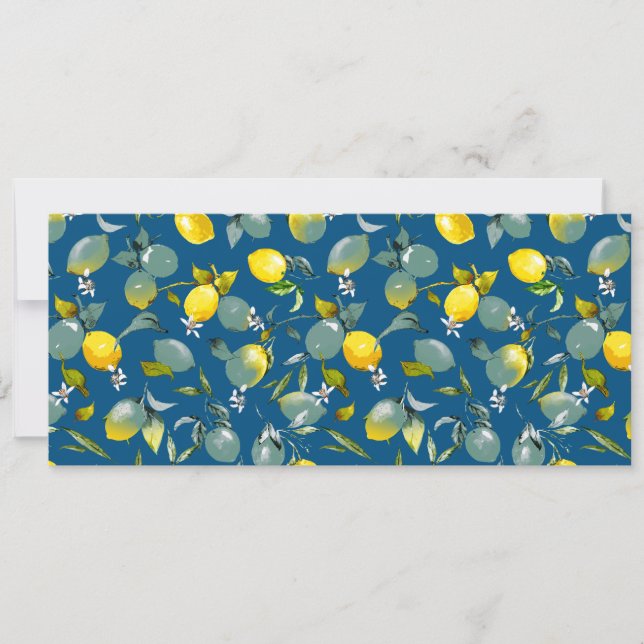 Watercolor lemons 29 save the date (Front)