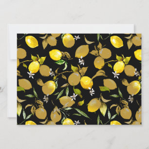 Watercolor lemons 30 invitation