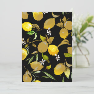Watercolor lemons 31 thank you card
