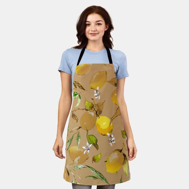 Watercolor lemons 33 apron (Worn)