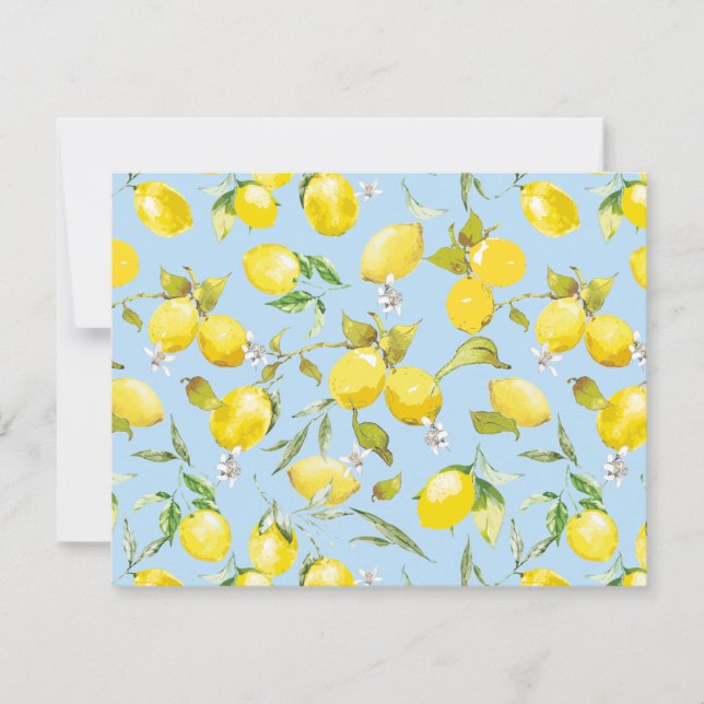 Watercolor lemons 4 note card (Front)