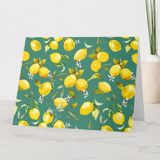 Watercolor lemons 6 card (Front)