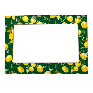 Watercolor lemons 9 magnetic frame
