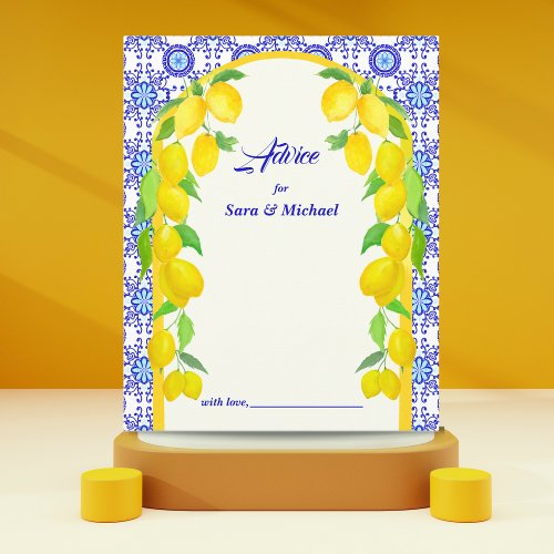 Watercolor Lemons Amalfi Bridal Wedding