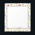 Watercolor Lemons and Berries Pattern Personalized Notepad<br><div class="desc">Customizable botanical notepad. It features a pattern of lemons,  cherries and blueberries. Personalize by adding names and other details This botanical notepad is perfect as a gift.</div>