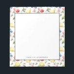 Watercolor Lemons and Berries Pattern Personalized Notepad<br><div class="desc">Customizable botanical notepad. It features a pattern of lemons,  cherries and blueberries. Personalize by adding names and other details This botanical notepad is perfect as a gift.</div>