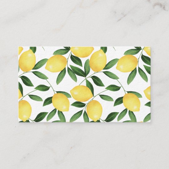 WATERCOLOR LEMONS BUSINESS CARD | Zazzle.com