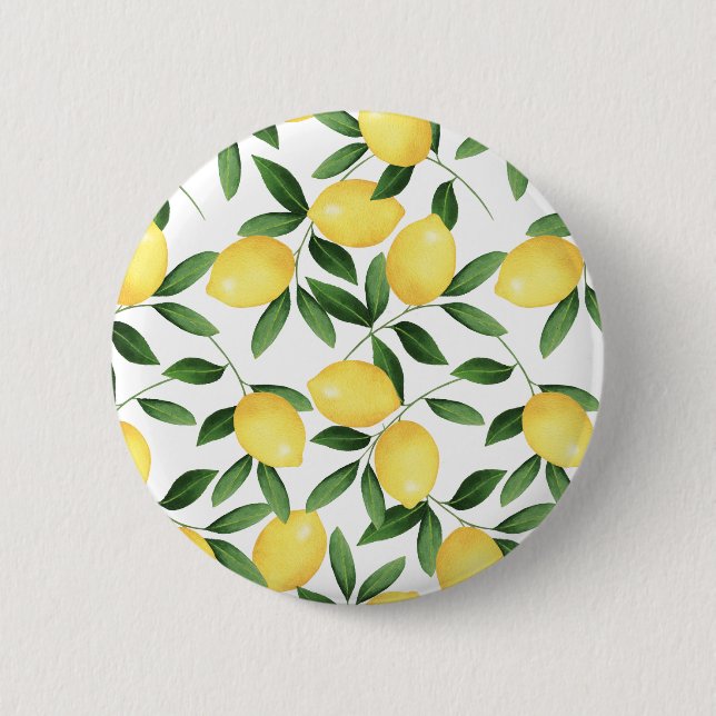 WATERCOLOR LEMONS BUTTON (Front)