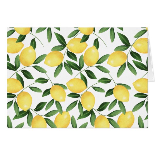 WATERCOLOR LEMONS CARDS (Front Horizontal)