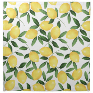 WATERCOLOR LEMONS CLOTH NAPKIN
