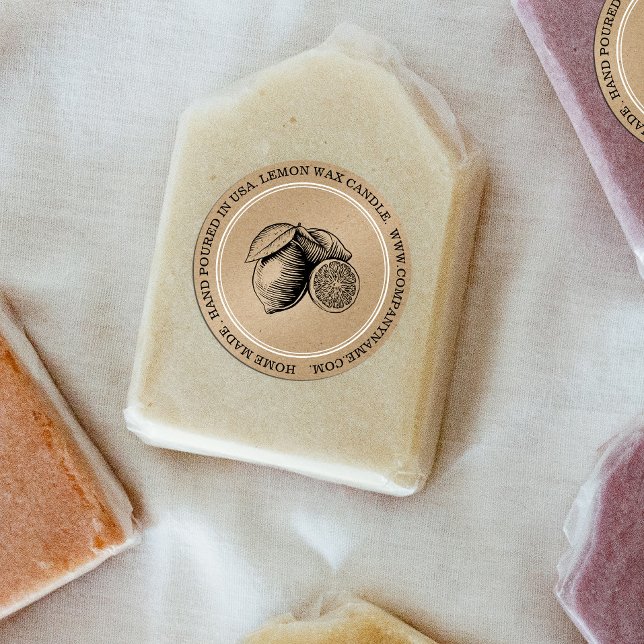 Watercolor lemons Craft Paper product label (#bridal shower and wedding gift)