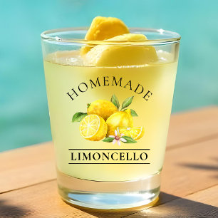 Watercolor Lemons Homemade Limoncello Shot Glass