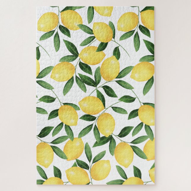 WATERCOLOR LEMONS JIGSAW PUZZLE (Vertical)