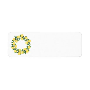 WATERCOLOR LEMONS LABEL