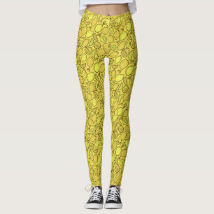 Watercolor Lemons Leggings