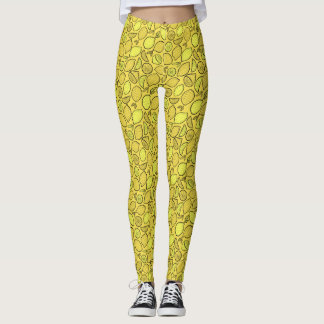 Watercolor Lemons Leggings