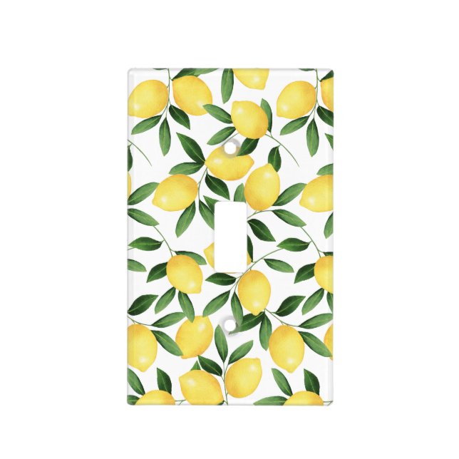 WATERCOLOR LEMONS LIGHT SWITCH COVER (Front)