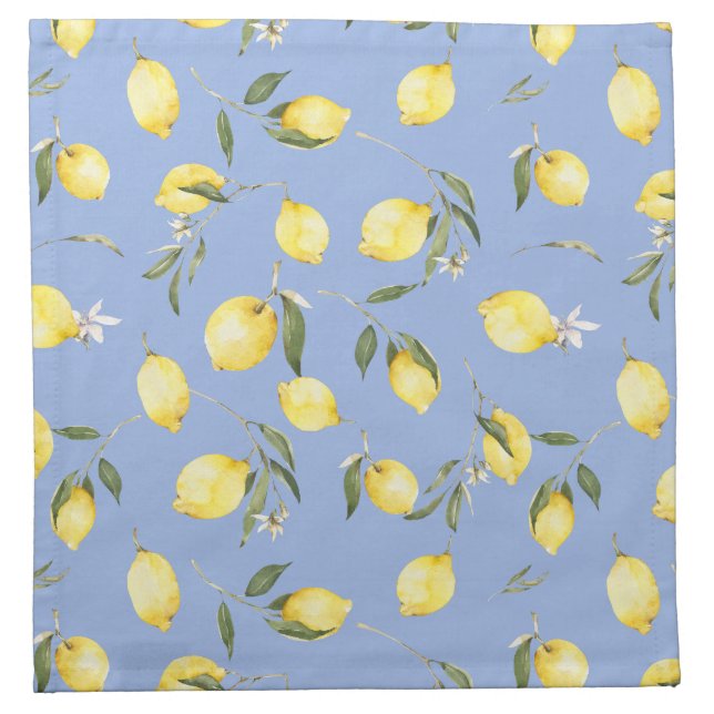 Watercolor Lemons,Mediterranean art,summer    Cloth Napkin (Front)