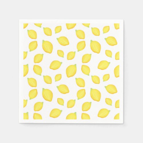 Watercolor Lemons Pattern 2 Napkins