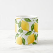 Watercolor lemons pattern coffee mug (Center)