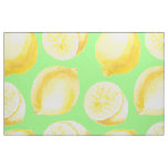 Watercolor lemons pattern fabric