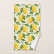 Watercolor lemons pattern