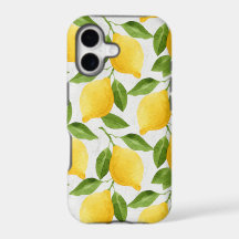 Watercolor lemons pattern