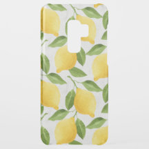 Watercolor lemons pattern